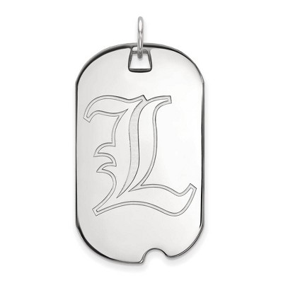 Black Bow Jewelry 10k White Gold Louisville Cardinals NCAA Large Pendant