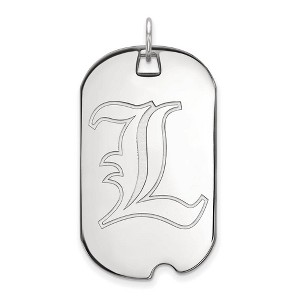 Black Bow Jewelry 10k White Gold Louisville Cardinals NCAA Large Pendant - 1 of 3