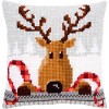 Vervaco Needlepoint Cushion Top Kit 16"X16"-Reindeer With A Red Scarf - 2 of 3