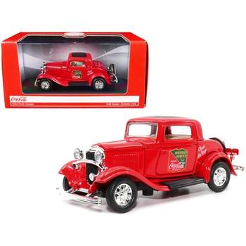 1932 Ford Coupe "Coca-Cola" Red with Black Top 1/43 Diecast Model Car by Motor City Classics