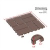 OUTSUPPLY 44-Pack Brown Interlocking Deck Tiles, 12"x12" Waterproof Plastic Patio Tiles for Outdoor, Poolside, Balcony Use - 2 of 4