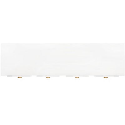 Riya White Mahogany 3-Door Sideboard with Gold Pulls