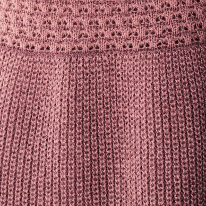 Women's Honeycomb Knit V-Neck Mini Sweater Dress - Cupshe, 3 of 9