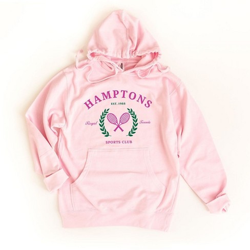 Simply Sage Market Women s Graphic Hoodie Hamptons Sports Club Tennis S Pink Target