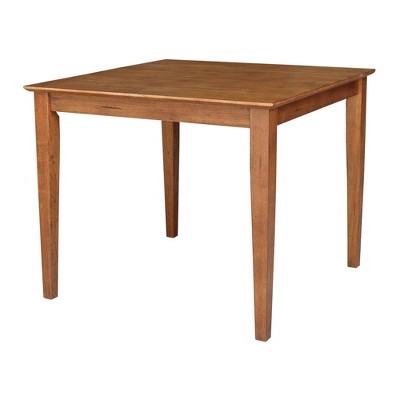 36"x36" Solid Wood Dining Table with Shaker Styled Legs Distressed Oak - International Concepts