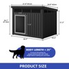 Plastic Modern Indoor/Outdoor Dog House with Lift-up Roof, Weatherproof Pet Shelter ¨C Black - 4 of 4