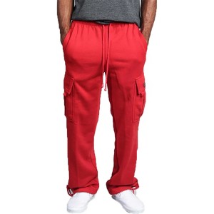 G-Style USA Men's Solid Fleece Heavyweight Cargo Pants - 1 of 4