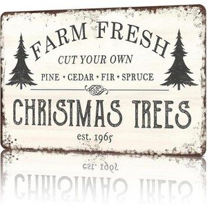 Lomsoe Christmas Wall Sign Vintage Metal Sign 8X12inch Retro Tin Poster for Holiday Cafe Office Funny Christmas Sign Christmas Decor Christmas Gift - 1 of 1