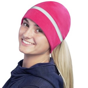 TrailHeads Women's Ponytail Hat - Reflective Cold Weather Running Beanie for Hiking, XC Skiing - 1 of 4