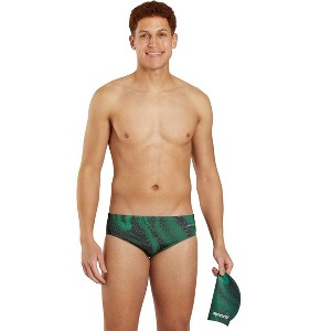 Sporti HydroLast Sonar Waves Brief Swimsuit (22-40) - 1 of 4