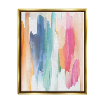 Stupell Industries Faded Rainbow Tones Layered Shape Abstraction