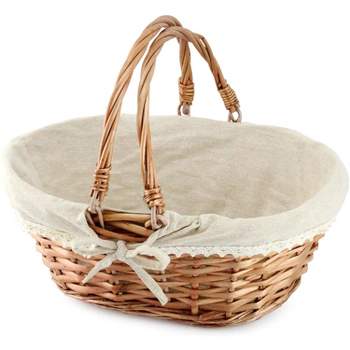 Cornucopia Brands- Round Wooden Baskets With Handle, 2pk : Target