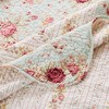 Greenland Home Antique Rose Floral and Pinstripe Print with Dainty Scrolling Floral Throw 50"x60" Blue - 4 of 4
