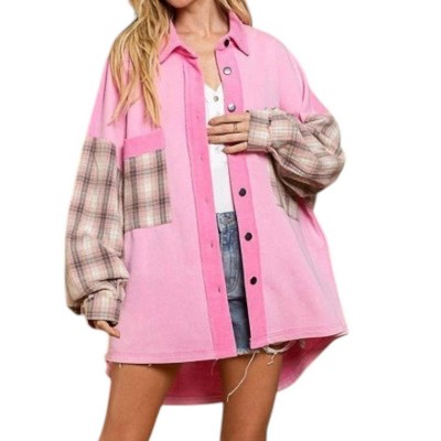 Women's Plaid Shacket - Pol : Target