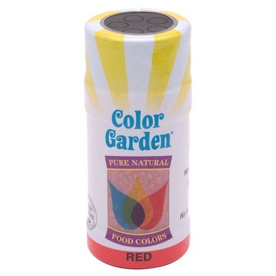 Red Natural Sugar Crystals by Color Garden  -  3 oz Container