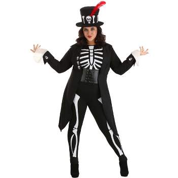 HalloweenCostumes.com Women's Plus Size Witch Doctor Skeleton Costume
