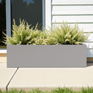 Dovelina Modern Metal Rectangular Planter– Elevate Your Space, Indoors & Outdoors - 1 of 4