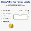 Avery Labels, 1" x 2-5/8", Glossy White, Gold & Navy Border w/ Florals, 160ct - 2 of 4