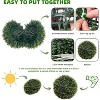 Artificial Topiary Plant Balls Set of 2, Faux Greenery Balls Hanging Grass Ball for Home Wedding Decor Green - 4 of 4