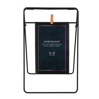 Northlight 9.75" Contemporary Clip On 4" x 6" Photo Picture Frame - Black