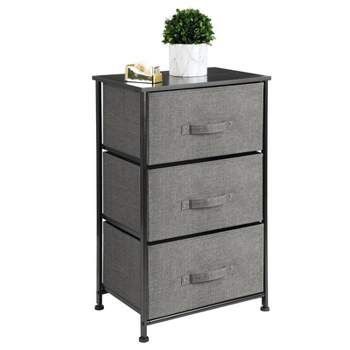 mDesign Storage Dresser Tower Furniture Unit with 3 Drawers