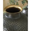 Signature Design by Ashley Woody 14" Metal Vase, Pewter & Gold Hammered Finish - 3 of 4