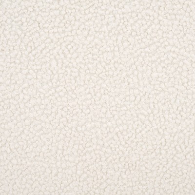 Riah Off White Boucle Round Ottoman with Natural Wood Base