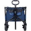 Acekool 225 lbs Folding Garden Wagon, Collapsible Cart with 7" 360° Swivel Wheels, Adjustable Handle for Camping, Sports, Yard, Outdoor - 3 of 4