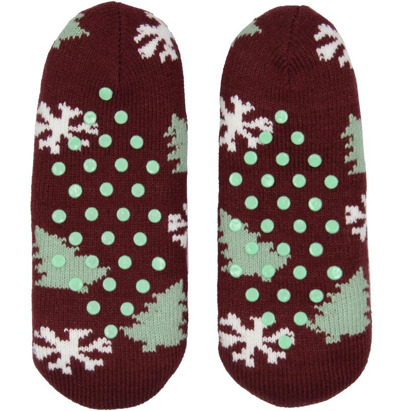 Rudolph The Red-Nosed Reindeer Christmas Holiday Slipper Socks No-Slip Sole, 3 of 5