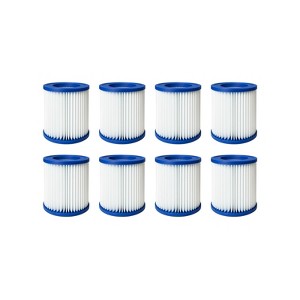 Nispira Pool Filter Replacement for Bestway Flowclear Type I Cartridge Pool Filter(110-120V) 58093E-CASE 330 Gal. | Pack of 8 - 1 of 4