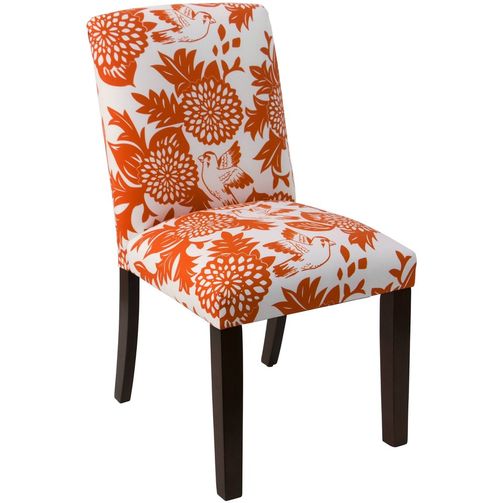 Photos - Chair Skyline Furniture Hendrix Dining  with Bird Print Orange: Tapered Leg