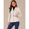 INSPIRE CHIC Women's Faux Suede Belted Lapel Single Breasted Work Outwear Blazer - 3 of 4