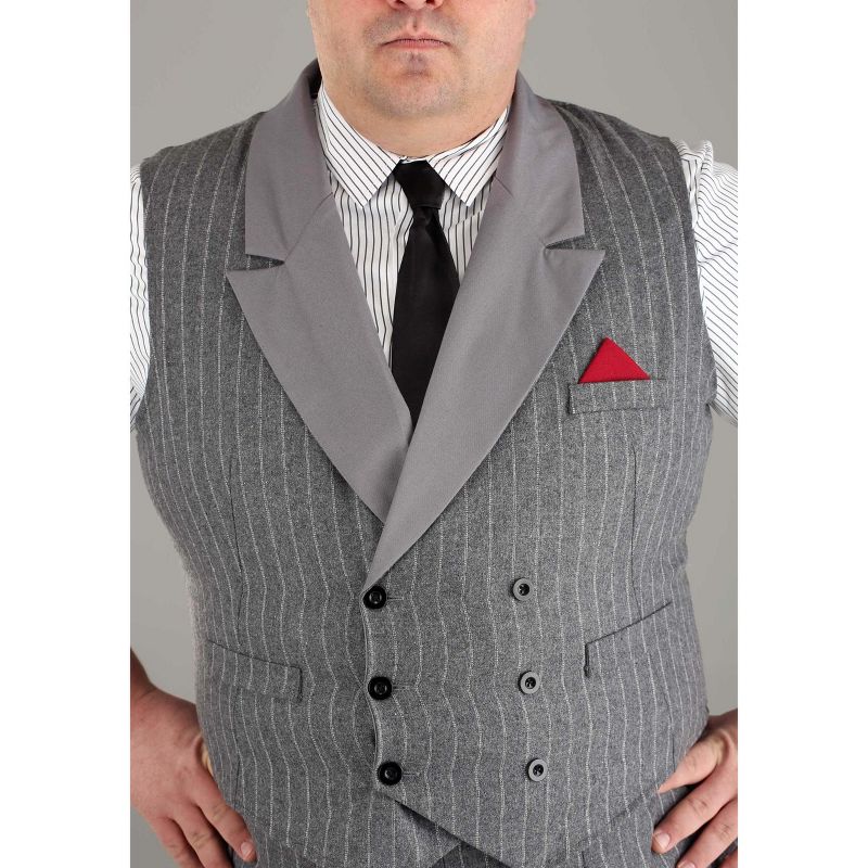 HalloweenCostumes.com Plus Size Men's Ruthless Gangster Costume, 3 of 8