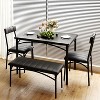 Modern 5-Piece Dining Table Set for 4 with Upholstered Chairs & Bench,Rectangular Kitchen Table Set for Small Space,Apartment,Studio,Breakfast Nook - 2 of 4