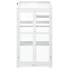 62" H Patio Wood Greenhouse, Balcony Portable Cold Frame with Wheels and Adjustable Shelves for Outdoor Indoor Use - ModernLuxe - 4 of 4