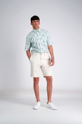 Haggar Men's Regular Fit Flat Front Stretch Chino Shorts