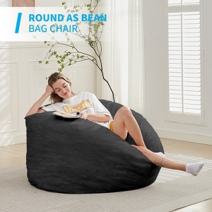 Mjkone Bean Bag Chairs for Adults, 2 in 1 Bean Bag Chairs, Convertible Bean Bag with Filler for Gaming Large Foam - 1 of 4
