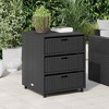 vidaXL Patio Storage Cabinet Tool Organizer Outdoor Furniture Poly Rattan - 3 of 4