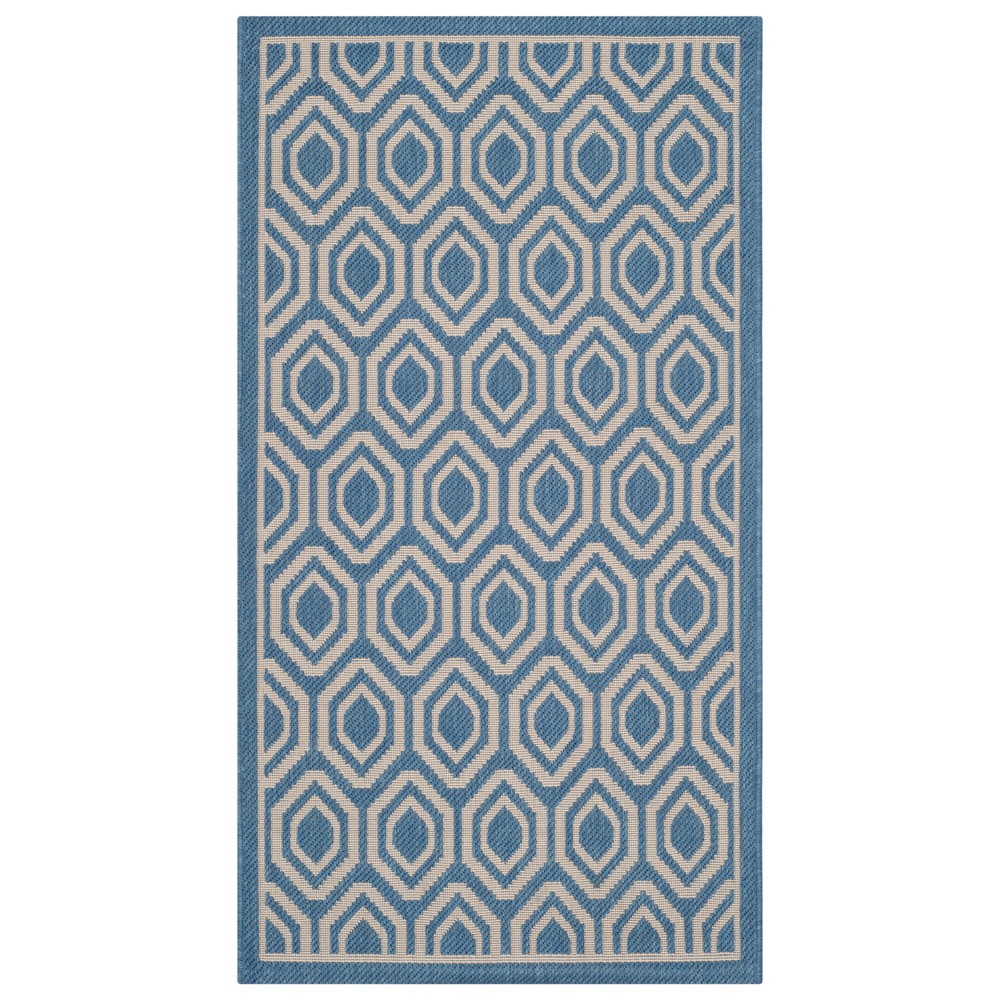  x 5' Biarritz Outdoor Rug Blue/Beige