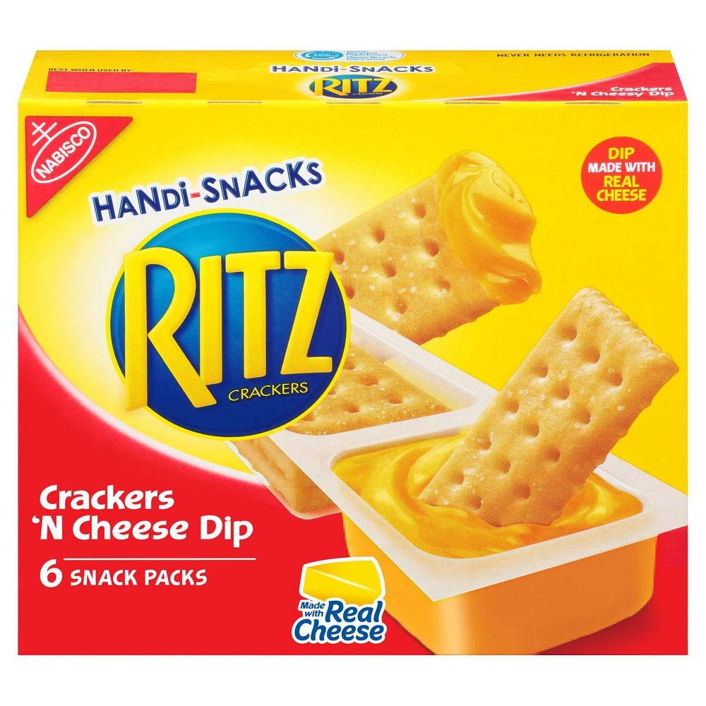 CAse pack of 12 -6 count KRAFT HANDI-SNACKS RITZ TWO COMPARTMENT SNACKS CRACKERS N CHEEZ 1X5.7 OZ