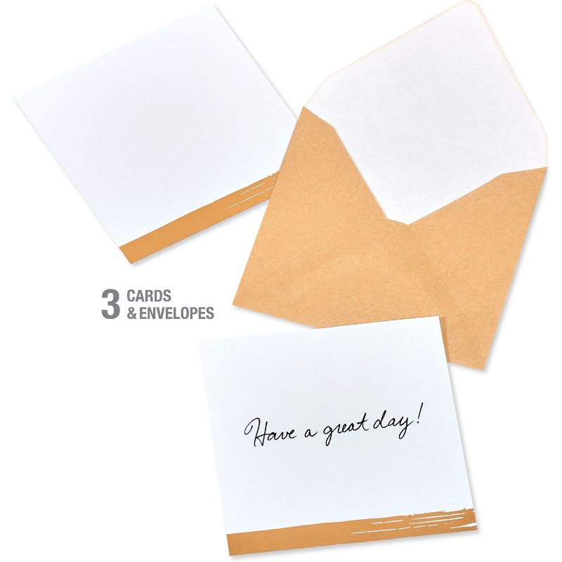 12ct Blank Mini Note Cards Neutral Colors, 3 of 8