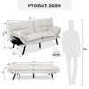 Dyonery 71" Convertible Futon Sofa Bed,Memory Foam Futon Couch,Memory Foam Modern Folding Loveseat Sofa Bed, for Living Room,Office - 2 of 4