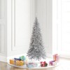 Vickerman Silver Tinsel Fir Slim Artificial Christmas Tree - 4 of 4