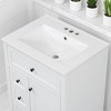 24" Bathroom Vanity with Sink, 3 Drawers and Adjustable Shelf Cabinet, Freestanding MDF and Rubberwood Cabinet,Storage Vanity - 4 of 4