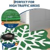 TackView Christmas Round Rugs, Washable Rug for Living Room Snowflake Cilcle Kids Rug Non Slip Bedroom Rugs for Office Nursery - 3 of 4