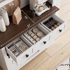 Homhougo 72" Farmhouse Bar Cabinet with Sliding Barn Door, Storage Hutch & Drawers, Wine Rack Sideboard for Dining Room - 4 of 4