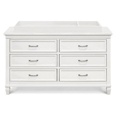 Elegant French Country Warm White 6-Drawer Nursery Dresser