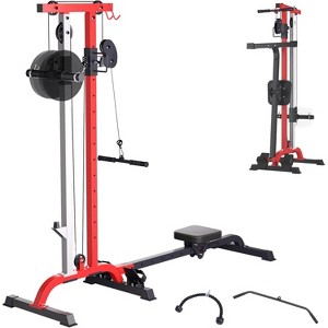 COZONY 2-in-1 Rowing & Cable Machine, LAT Pull Down with Adjustable Weight and Seat, High/Low Pulley Station for Home Gym - 1 of 4