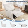 Manual 360° Swivel Rocker Recliner Chair, Overstuffed Glider Chair with Side Pockets, for Living Room, Bedroom, Office - 2 of 4