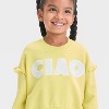 Grayson Mini Toddler Girls' Ciao French Terry Sweatshirt - Yellow - 2 of 4